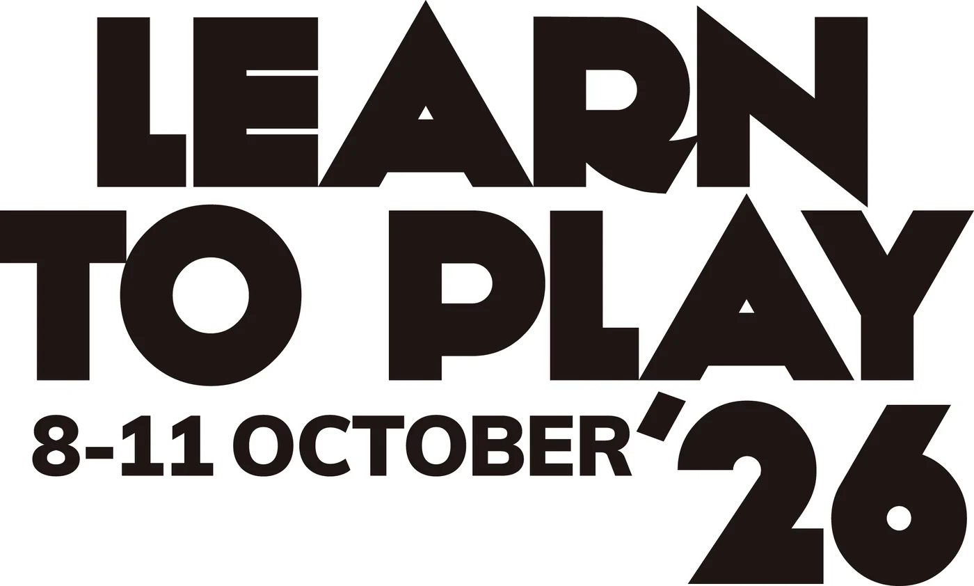The Learn to Play '26 logo in heavy black type, reading 8 to 11 October '26