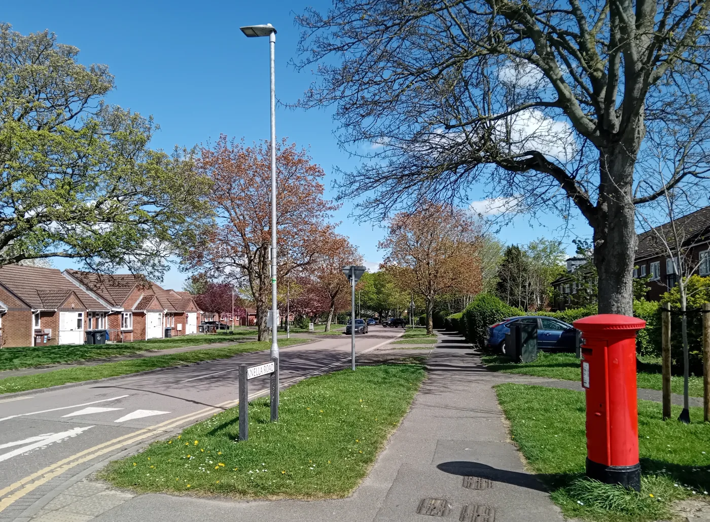 Knella Road in Peartree, Welwyn Garden City. Peartree is one of the areas named in the new policing priorities; the photo shows the neighbourhood, not any incident